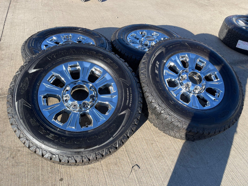 18" Ford F-250 F-350 OEM rims wheels 10097 tires GOODYEAR A/T Texas Truck Tire