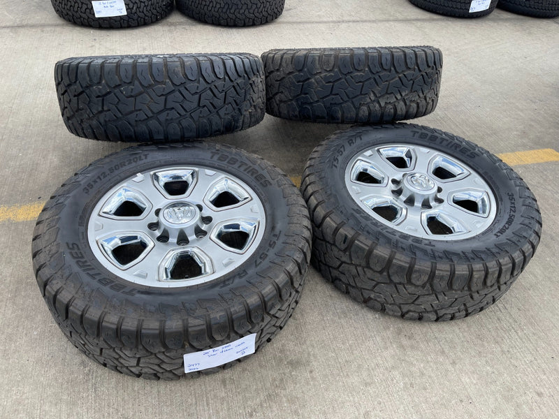 20" Dodge Ram 2500 3500 OEM 2477 CHROME wheels rims tires 35" Texas Truck Tire