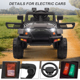 12V Kids Ride-On Truck with Remote Control, Power Wheels, and LED Lights
