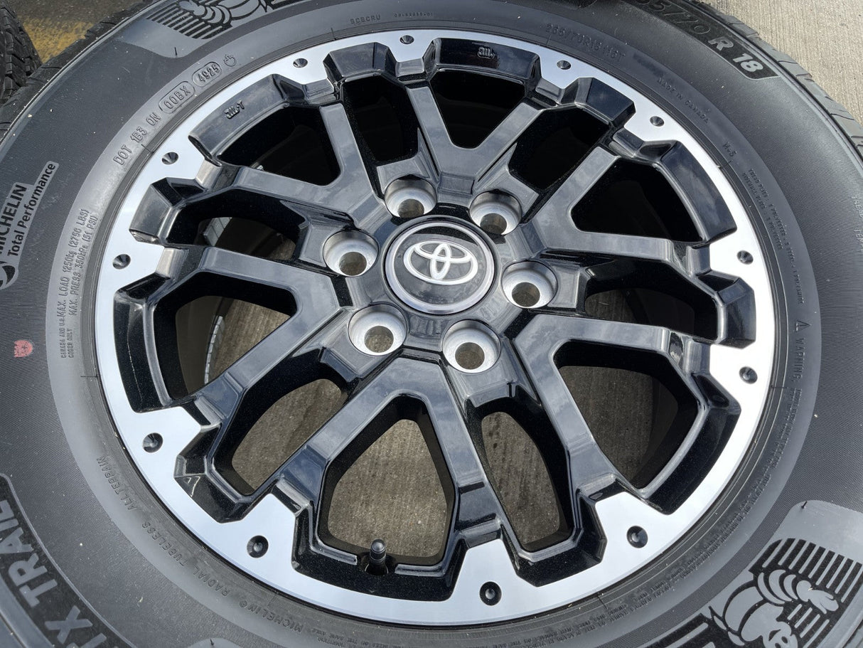 18" Toyota Tundra TRD OEM black wheels rims 75273 Sequoia 2024 2025 2026 Texas Truck Tire