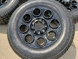 20" Ford F-250 F-350 OEM black TREMOR wheels rims 10299 10484 A/T2 tires NEW Texas Truck Tire
