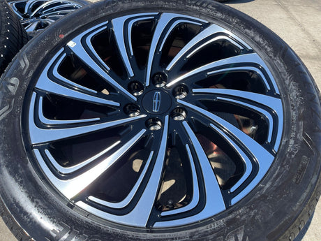 22" Lincoln Navigator OEM 10666 rims wheels BLACK LABEL 2026 BRIDGESTONE NEW Texas Truck Tire