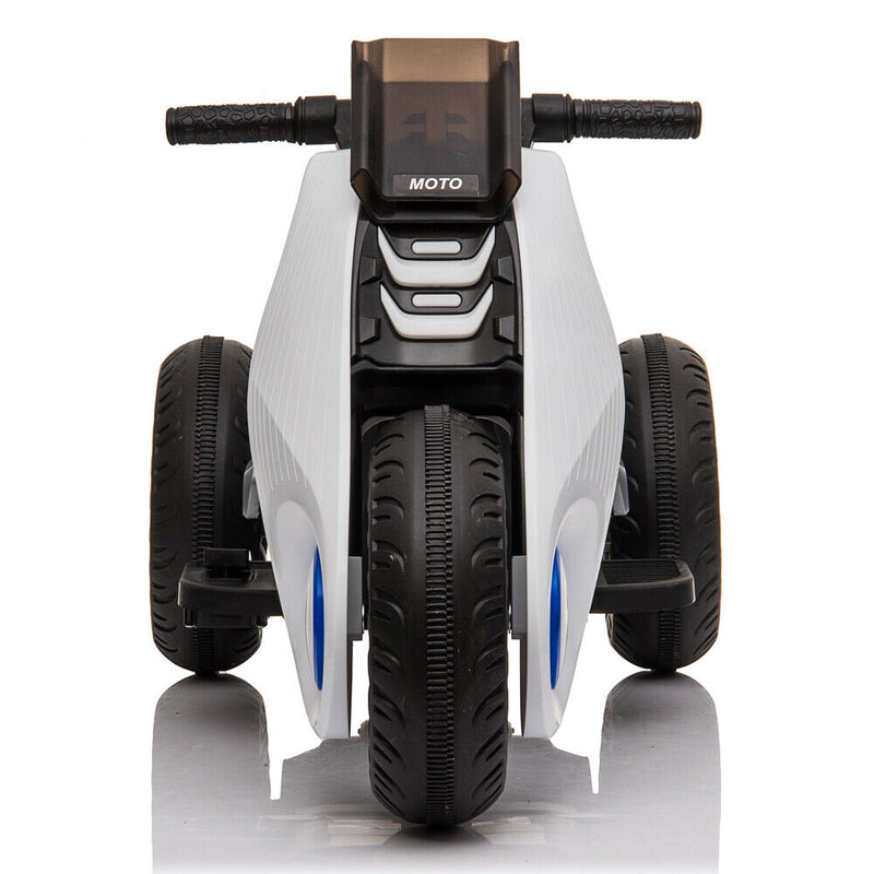 3-Wheel Double Drive Electric Motorcycle for Kids in White