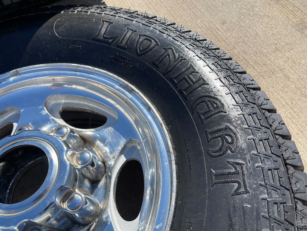 16" Ford F-250 F-350 Excursion OEM 3408 polished wheels rims tires Texas Truck Tire