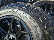 18x9 Fuel Siege D706 Jeep Sequoia black wheels rims -12 NITRO Texas Truck Tire