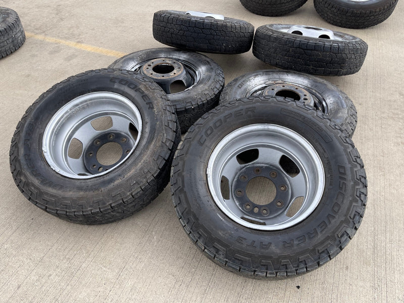 17" Dodge Ram 3500 Dually Laramie 8x200 wheels rims 2703 2704 OEM tires COOPER Texas Truck Tire