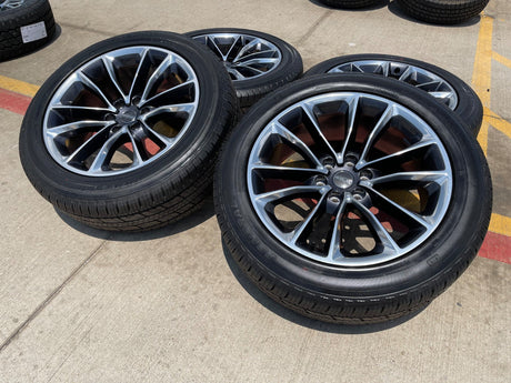 22" Jeep Grand Wagoneer OEM 9298 Obsidian rims wheels RAM 1500 2023 2024 2025 Texas Truck Tire
