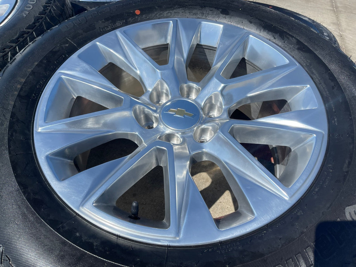 20" Chevy Tahoe Silverado LTZ 5920 OEM wheels rims Yukon HANKOOK A/T2 NEW Texas Truck Tire