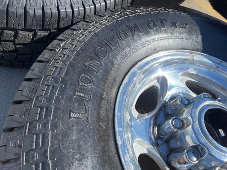 16" Ford F-250 F-350 Excursion OEM 3408 polished wheels rims tires Texas Truck Tire