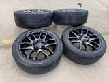 18x8 18" Lorenzo WL036 wheels rims tires 5x4.5 5x114.3 Camry Accord Mustang Texas Truck Tire