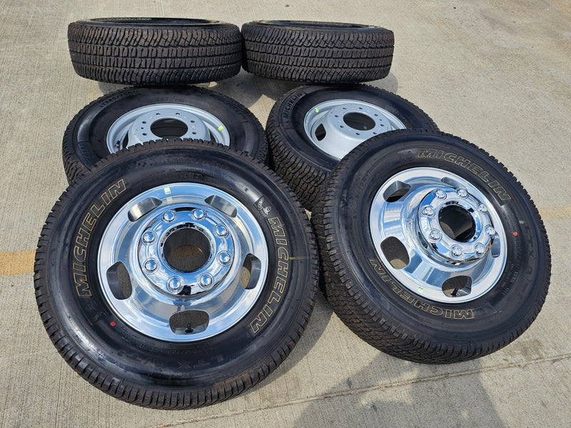 17" Ford F-350 Dually OEM 10477 10478 rims wheels Michelin A/T2 NEW Texas Truck Tire