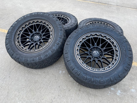 20x9 Fuel Trigger D759 Chevy Silverado RAM Tacoma wheels rims 6x139 6x5.5 tires Texas Truck Tire
