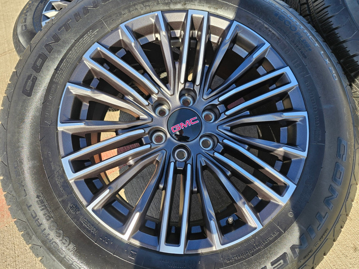 20" GMC Sierra Yukon Chevy Silverado OEM wheels rims 2024 2025 2026 NEW Texas Truck Tire