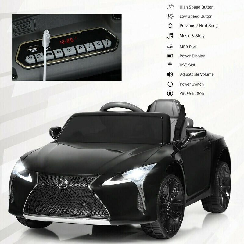 12V Children's Ride-On Lexus LC500 Licensed Remote Control Electric Car