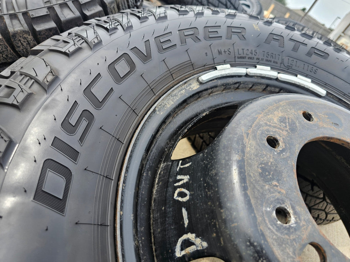 17" Dodge Ram 3500 Dually Laramie 8x200 wheels rims 2703 2704 OEM COOPER Texas Truck Tire