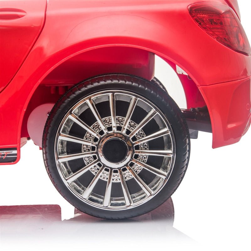 Electric Ride-On Car for Kids with Remote Control and LED Lights - Black