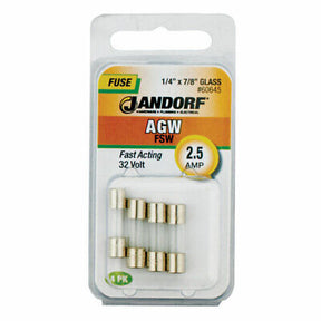 Jandorf Fast Acting 32 Volt 2.5 Amp Fuse #60645 Jandorf