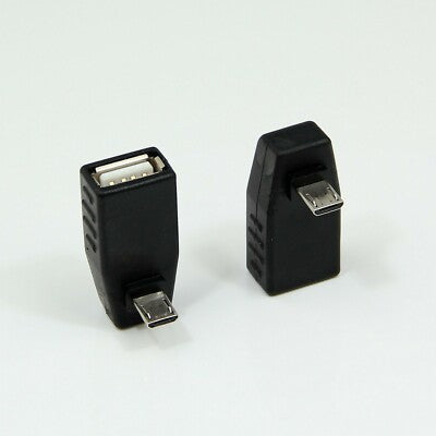 USB Female to Mini USB Male 180° adapter up angled TekShack