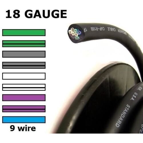 Audiopipe C4P-R-100 Speed Cable 100' 9 Wire; 4 Pr. Speakers + Remote Audiopipe