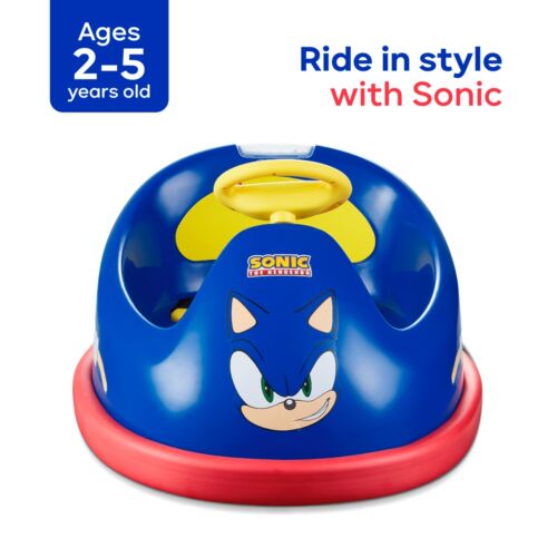 Rev up the Fun with Sonic's Electric Bumper Car: 2 Speeds and 360-Degree Turns for Kids!