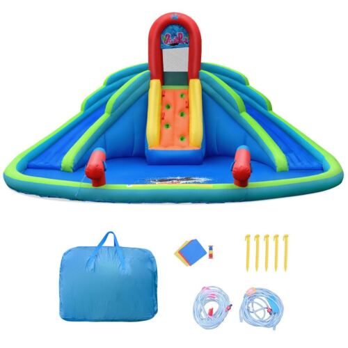 Modern Long-lasting Kids' Blow-up Water Slide Bounce Castle with Carrying Pouch