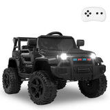 Electric 12V Black Kids Ride-On Truck with 2.4G Remote Control and 3 Speed Modes