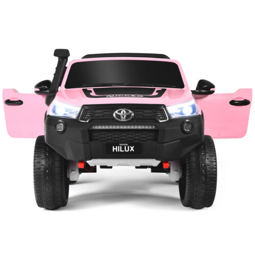 2-Seater Toyota Hilux Ride On Truck Car with Remote Control - Pink