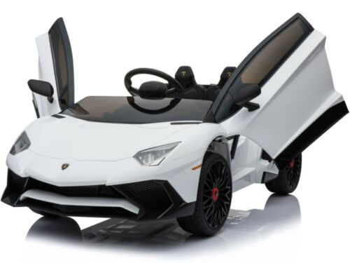 12v White Lamborghini Electric Ride-On Car for Kids with Remote Control