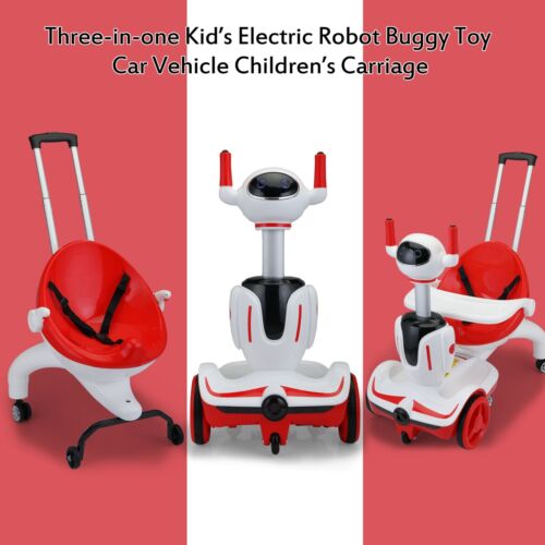 TOBBI 3-in-1 Electric Ride On Car for Toddlers - Remote Control Robot Buggy Toy Gift for Kids