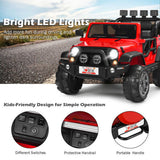 2-Seater Remote Control Ride-On Truck with Storage Room - 12V