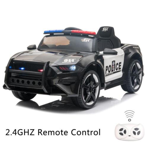 Highway Patrol Police Ride On Car Toy with Remote Control for Kids - Black