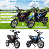 Electric Dirt Bike for Kids with LED Lamp and Brushed Motor - 36V Ride On Motorcycle