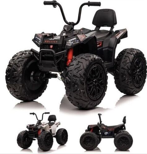 24V Children's Electric ATV Ride-On Toy, Rubber Tires, Hand Accelerator, Music Player, LED Illumination