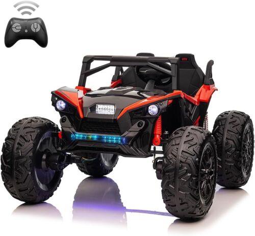 24V 2 Seater Ride on Toy UTV with Remote Control, EVA Tires, 4-Wheel Drive, Electric Car with Music