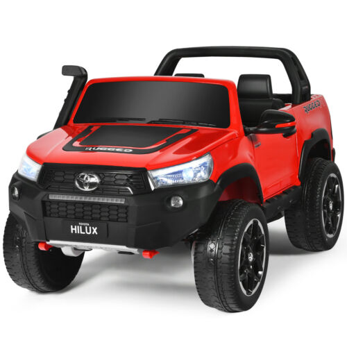 2x12V Authorized Toyota Hilux Ride-On Truck Vehicle 2-Seat 4x4 w/ Remote Control Crimson