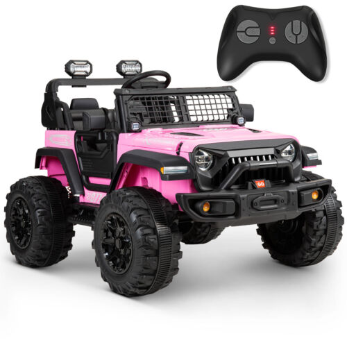 Kimbosmart Electric 24V All-Terrain Children's Ride-On Truck with MP3 Player, LED Lights, and Remote Control