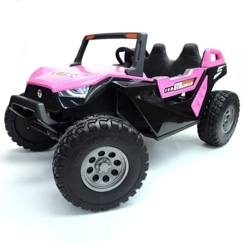Pink 24V Children's Ride on Car 4×4 UTV Buggy with 2 Seats, Remote Control, and Bluetooth Connectivity