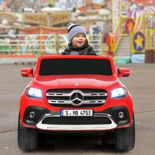 12V 2-Seater Children's Ride On Car Licensed Mercedes Benz X Class Remote Control with Storage Compartment-Red