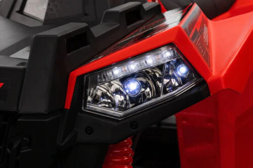 24V Children's Electric ATV Ride-On Toy, Rubber Tires, Hand Accelerator, Music Player, LED Illumination