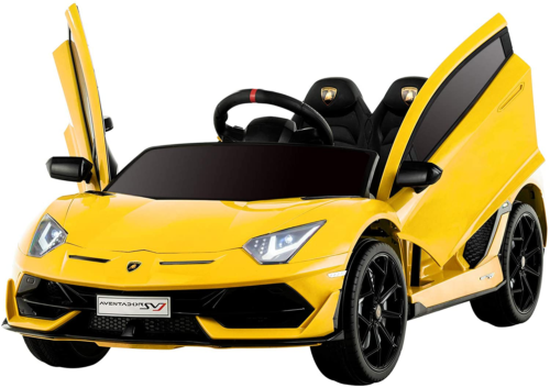 Uenjoy 12V Children's Electric Ride-On Car Lamborghini Aventador SVJ Powered Toy