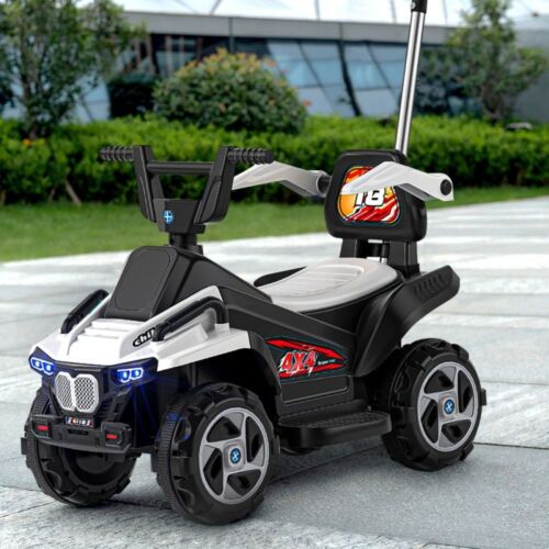 Electric ATV Ride-On Quad Car for Kids with LED Headlights and Bluetooth Connectivity