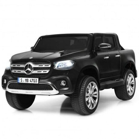 12V 2-Seater Children's Ride-On Car - Officially Licensed Mercedes Benz X Class Remote Control Vehicle with Storage Compartment - Black