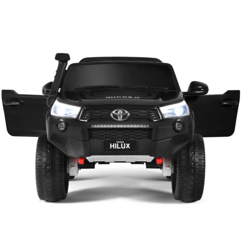 2-Seater Toyota Hilux Ride On Truck Car with Remote Control - Black