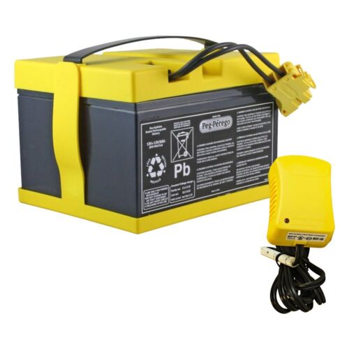 24V Yellow Battery and Charger Kit for Peg Perego Ride-On Vehicles
