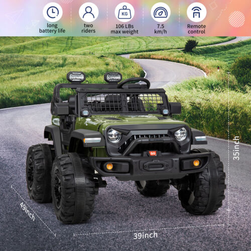 Kimbosmart 24V Electric Children's Ride On Truck Car Toy Battery Powered with 3 Speeds and Remote Control