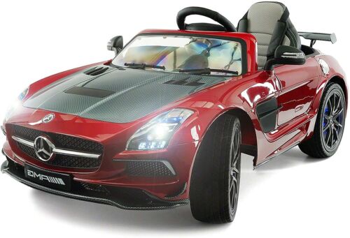 2023 Red Carbon SLS AMG Mercedes Benz Car for Children 12V Electric Ride-On Toy