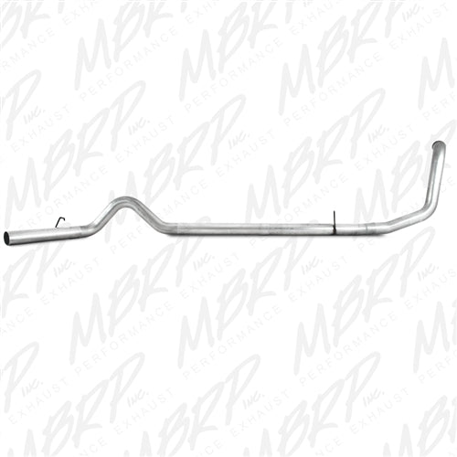 MBRP 4" Turbo Back, Single Side - No Muffler (1999-2003) Powerstroke MBRP