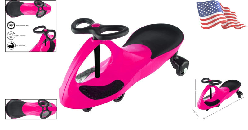 Safe and Easy Wiggle Car Ride-On Toy No Gears Pedals or Batteries Required