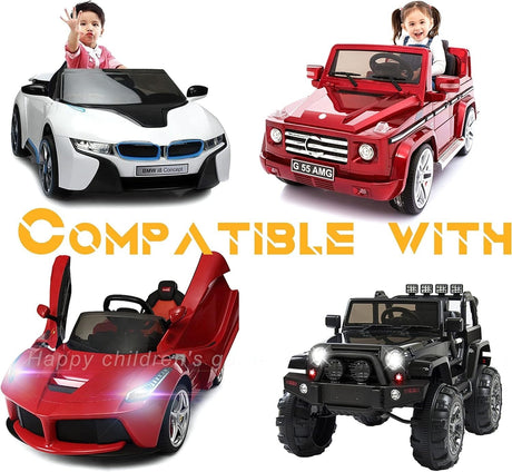 Safe and Reliable 12 Volt Charger for Ride-On Toys with 6ft Cable and LED Status Lights