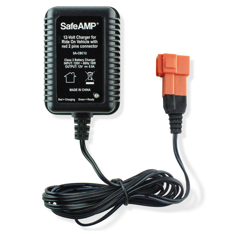 12-Volt Charger with Red 2-Pin Connector for Ride-On Vehicles